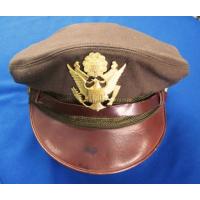 US: WWII Army officers crusher cap.