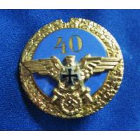 Germany: 40 year German Navy League pin