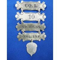 US: Michigan Civil War ladder badge.