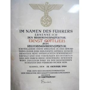 Germany: 1944 promotion document
