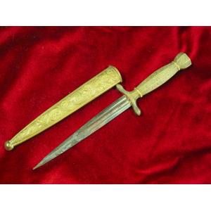 Italy Gilt Brass Dagger - Edged Weapons - - Nice Earlier Dagger with ...