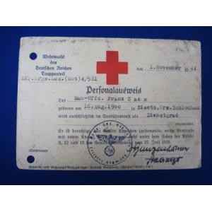 Germany: Army Medical Officer'ss Pass.