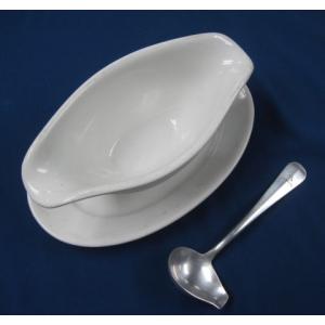 Germany: Luftwaffe gravy boat and ladle.