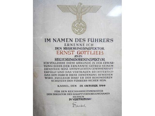 Germany: 1944 promotion document