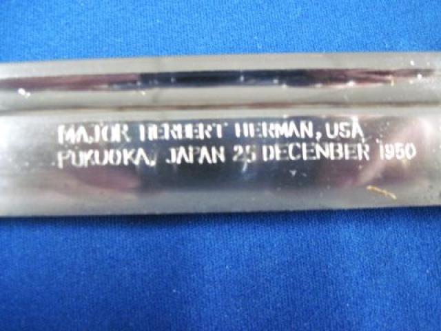 Korean War: Captured N. Korean dagger