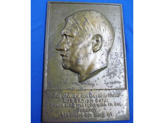 Germany: Large iron Hitler plaque