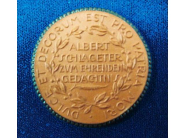Germany: Schlageter death porcelain medal